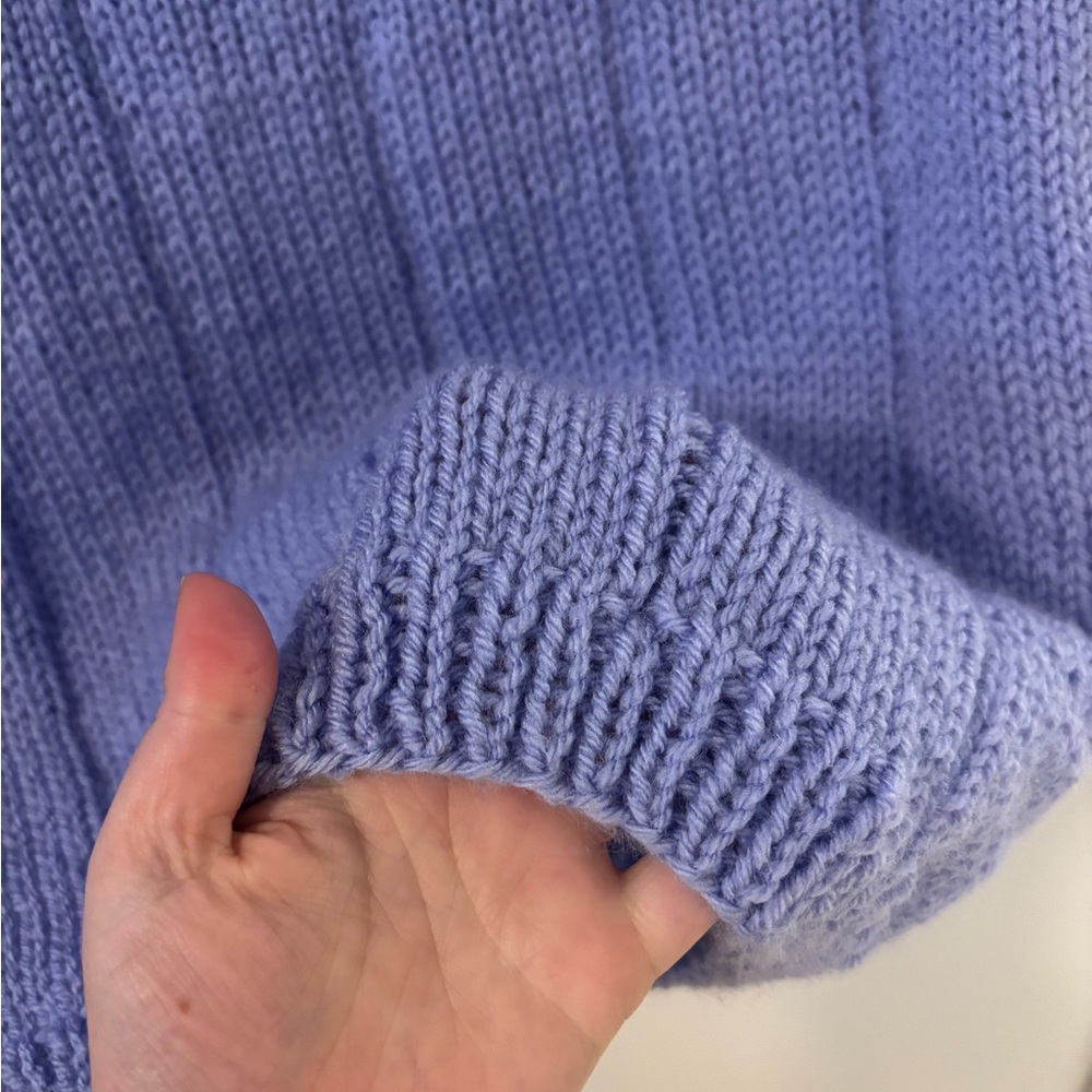 HANDMADE Cozy Knit Purple Skirt with Pocket - Picture 5 of 5